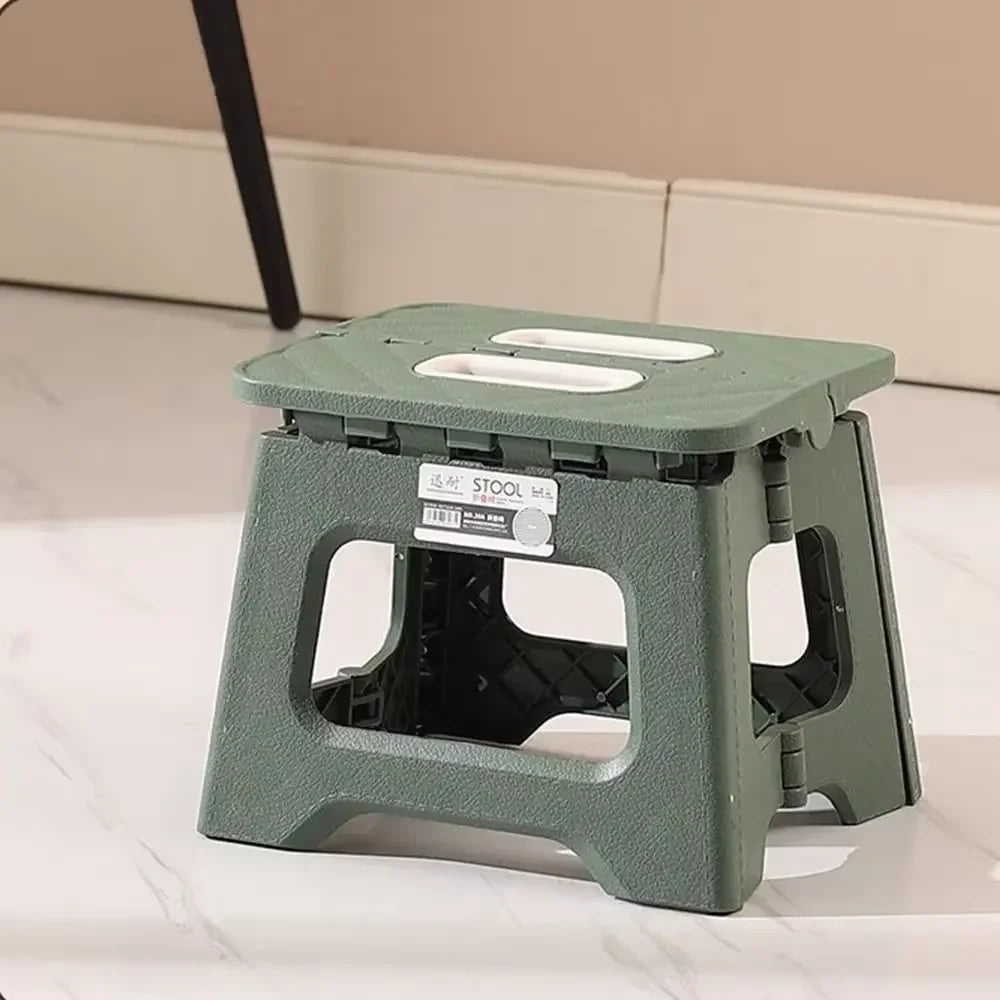 No-EN-Name-Null Modern Square Lightweight Plastic Folding Step Stools / Colors-Red/Blue/Green/ Grey/Size: 22.5x18.19cm(8.86x7.16in)