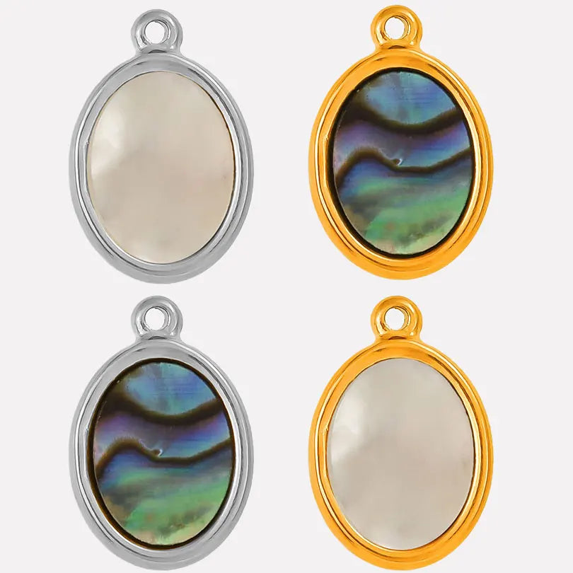 4-5PCS Women Imitation Geometric Stainless Steel Natural Crescent Moon/ Sun/ Heart Pendants
