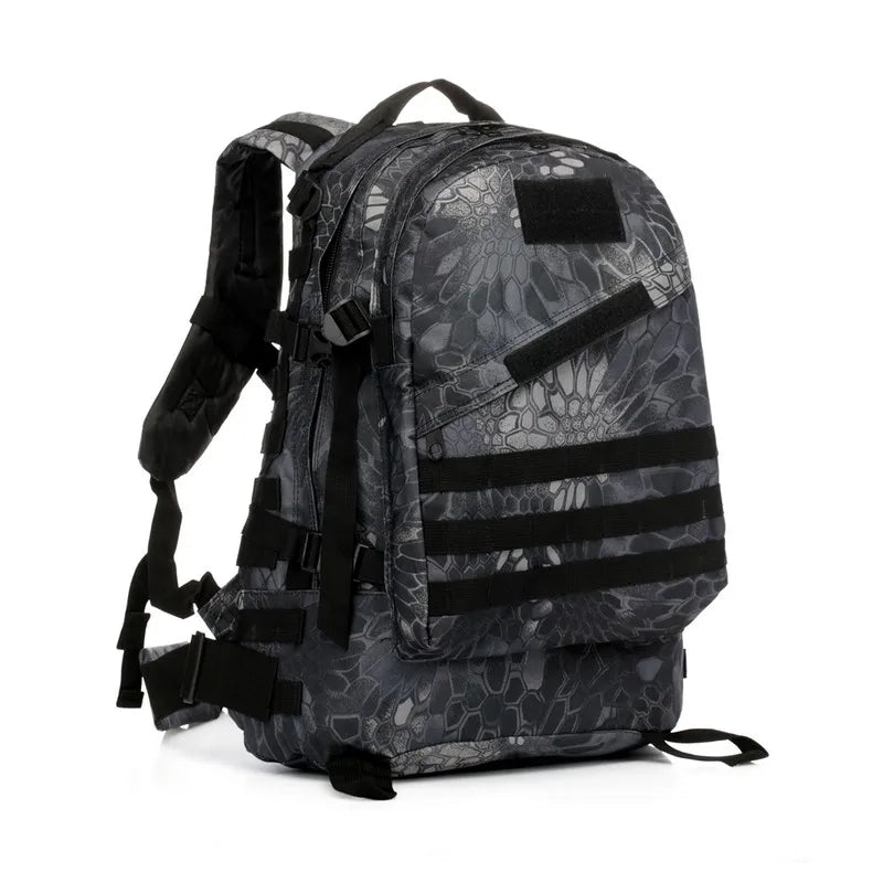 JARHEAD Large Outdoor Waterproof Green Oxford Nylon Fabric 3D Tactical Rucksack Polyester Lining Built-In Compartment Shoulder Straps-Handle Military Backpacks/Internal Padding/Colors-Camouflage/Green/Beige/Black