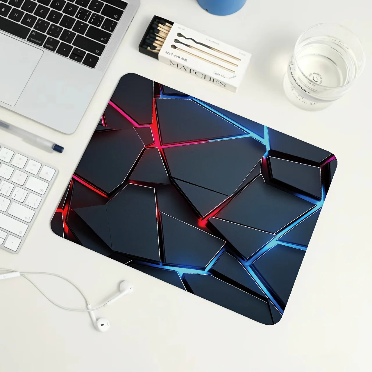 Large Rectangle Non-Toxic Red-Black Gradient Design Breathable Fabric Lycra Smooth Surface Non-Slip Rubber Base Stitched Edges Gaming Laptop-Computer Mouse Pads