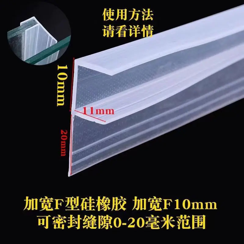 High Density Non-Adhesive Clear Silicone Rubber Waterproof Flexible Glass Sealing Strips/Glue Not Included/Doors-Windows