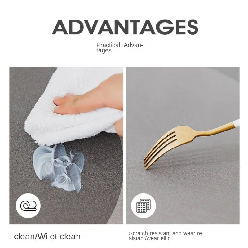 Rectangle Faux Leather Super Absorbent Non-Slip Rubber Bottom Bathroom Mats/Colors-Floral/Gray/ Black/ Blue
