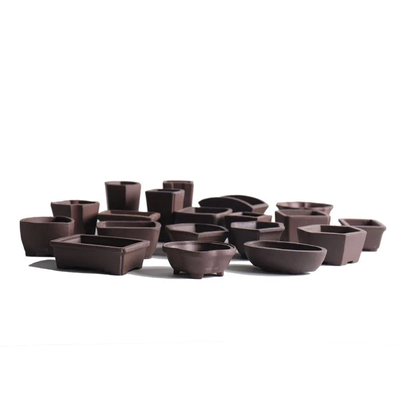 Yixing Purple Sand Flower Pot Mini Succulent Thumb Flower Pot Creative Home Chinese Small Bonsai Pot Decorative Flower Pot LE337