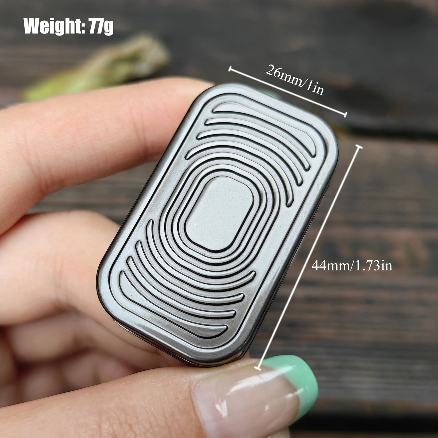 Push Card Metal Magnetic Slider EDC Fidget Toys/Ages: 14-18 Years/Older/Colors-Black/Gray/Silver