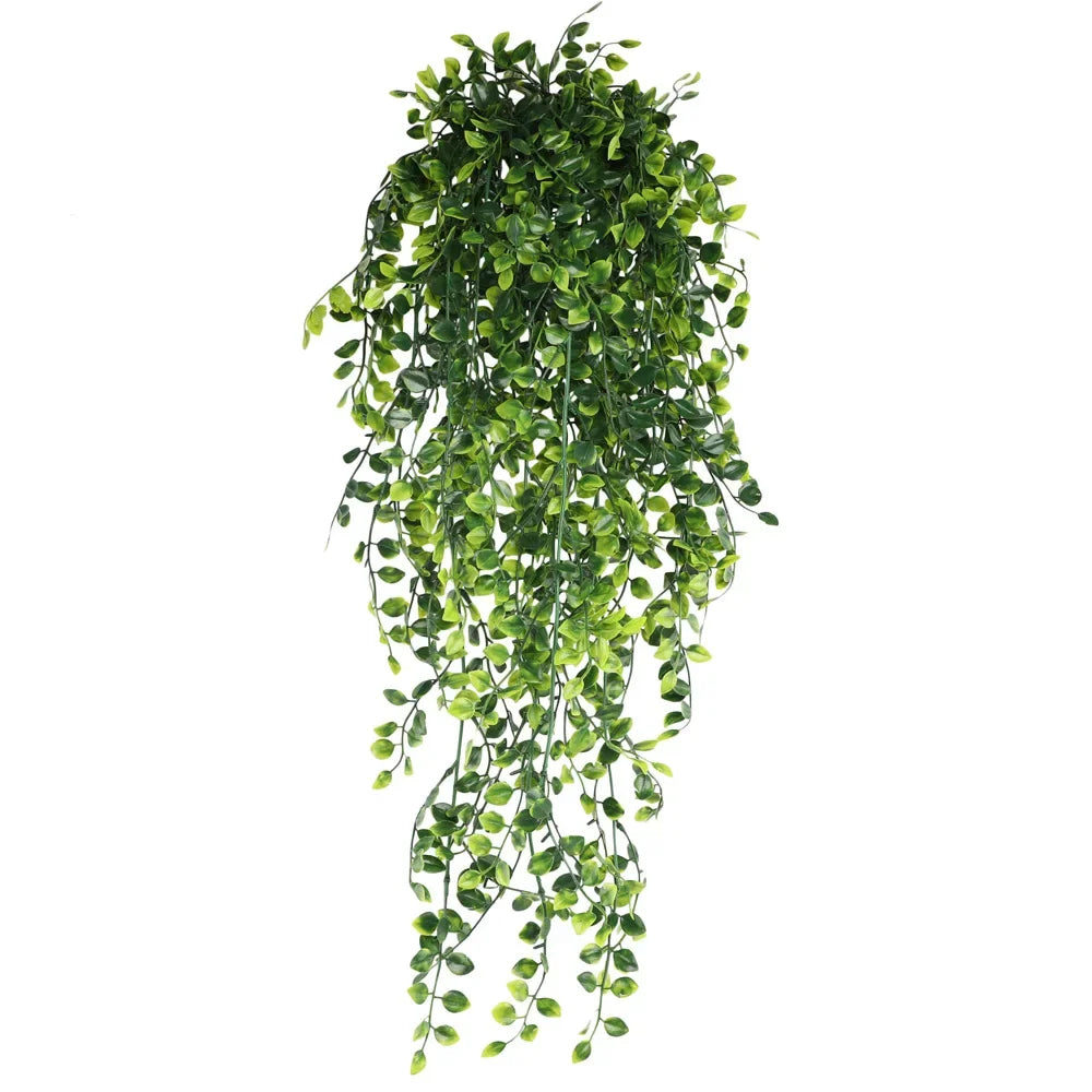 Green Outdoor Artificial Polypropylene Plastic Non-Flowering Hanging Persian FERN Vines Leaves