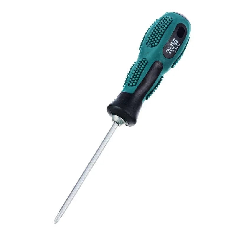 Plastic Hand Tools Double Screwdriver Screwdriver 75 X 3mm Shaft Size Chrome Vanadium Steel Magnetic Universal