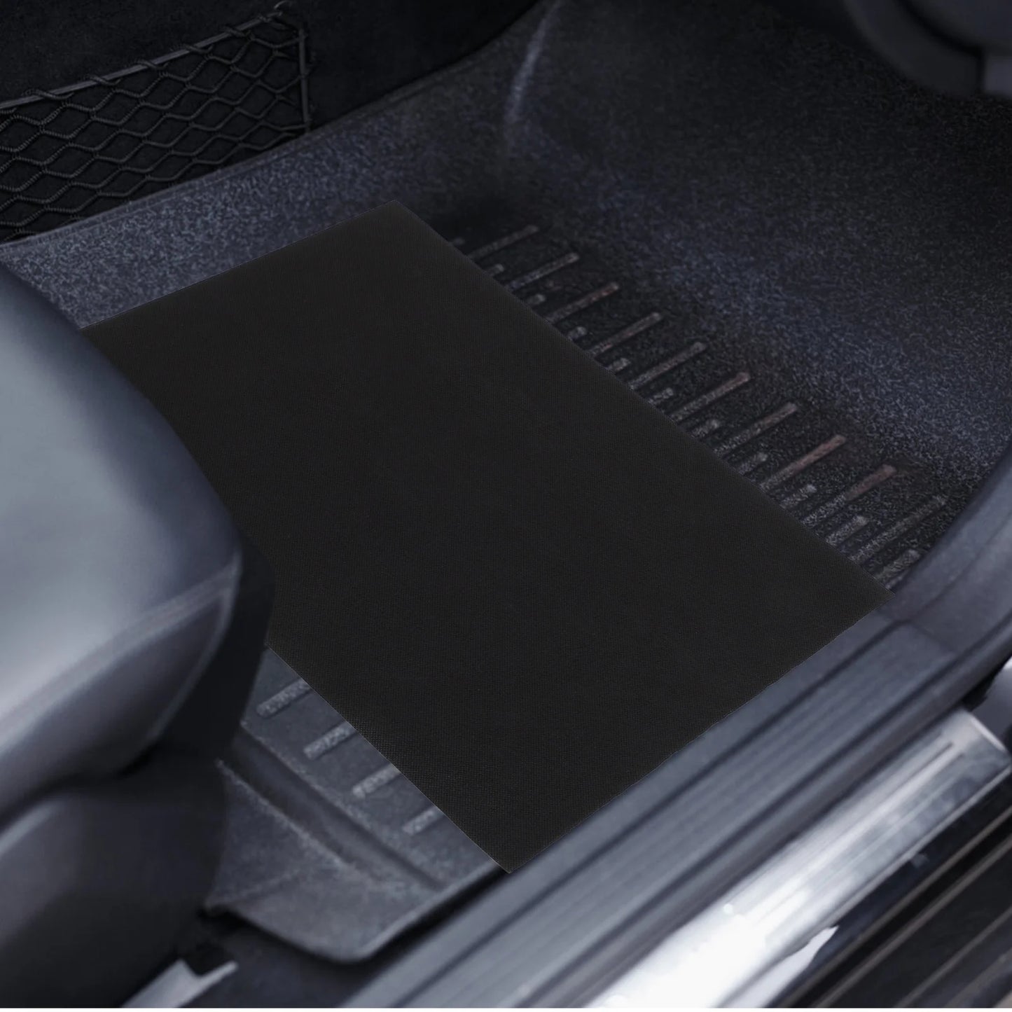 50PCS Set New Black Plastic Non-Woven Fabric Anti-Slip Universal Fit Car Interior Floor Mats
