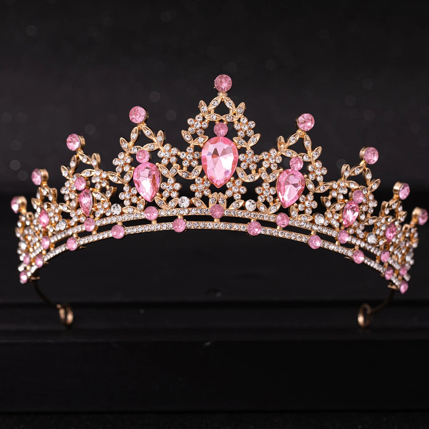 Adult Women Handmade Zinc Alloy Crystal-Rhinestone Bridal Hair Tiaras/Colors-Silver/Red/Blue/Gold/Pink/Floral