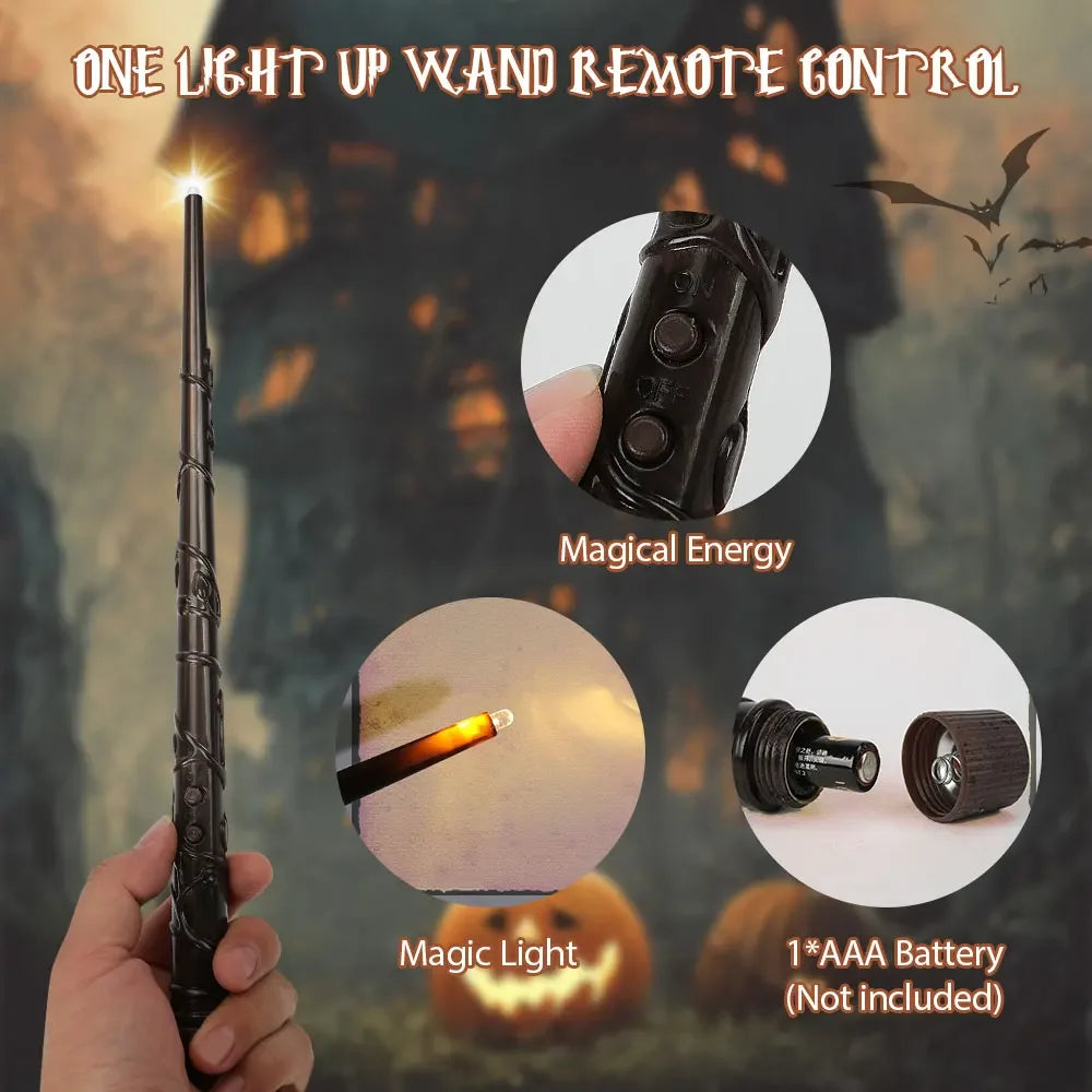 10-12 PCS Set Round Cylindrical Shape White Flashing Floating Flickering Magic Show Trick Wand Remote Control Hanging Candles /10-12 Hooks/1 -20M Fishing Line/ Colors-White/Black/