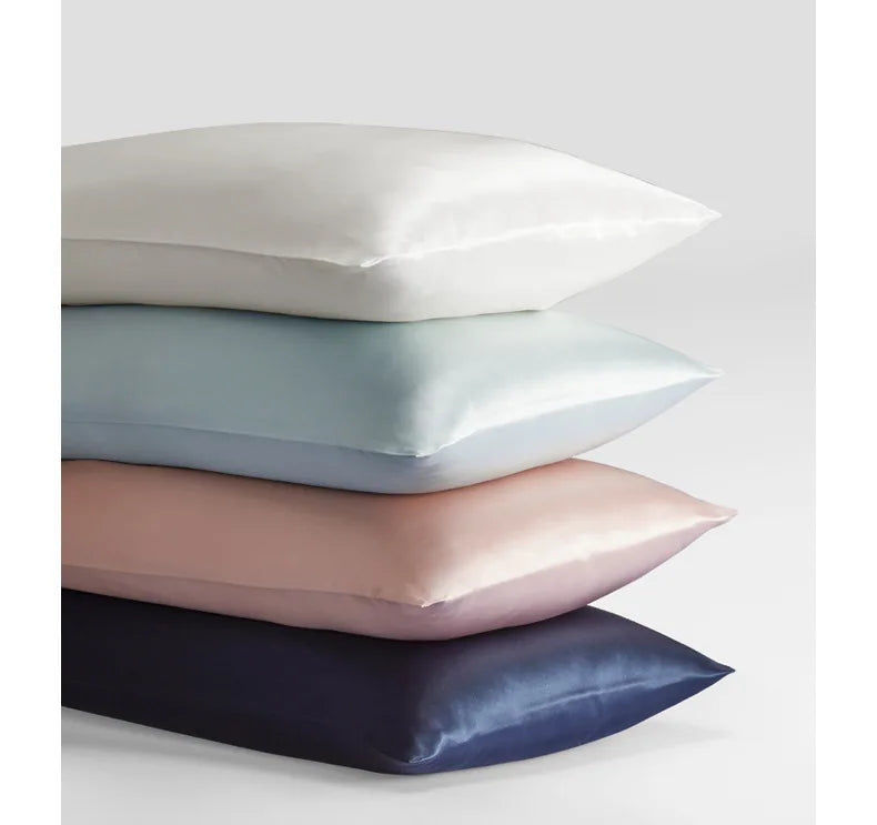 Juwen Silk Stain Pillowcases Covers/Colors-Purple/Pink/Beige/White/ Blue/Black/Standard Queen Machine Washable/ Tumble Dry