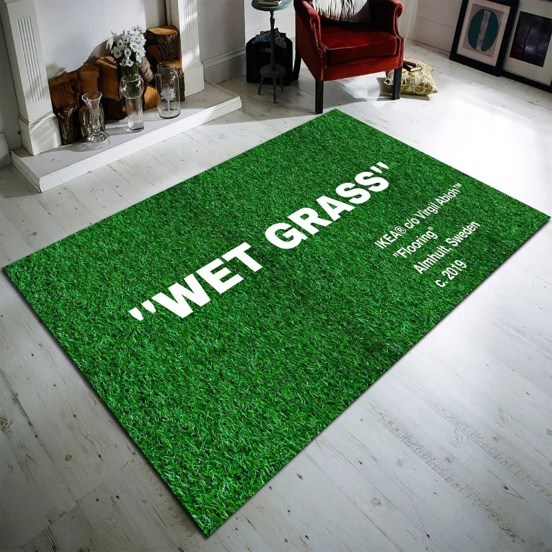 Indoor/Outdoor 100% Polyester Keep Off Area Rugs/Colors-Plaid/Green/Black/Red/White/Multicolor