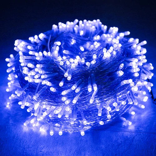 10M String US Standard 110V LED Star String Yellow Pink Green Warm Blue Red White RGB Rainproof 100 Beads String Outdoor Decor