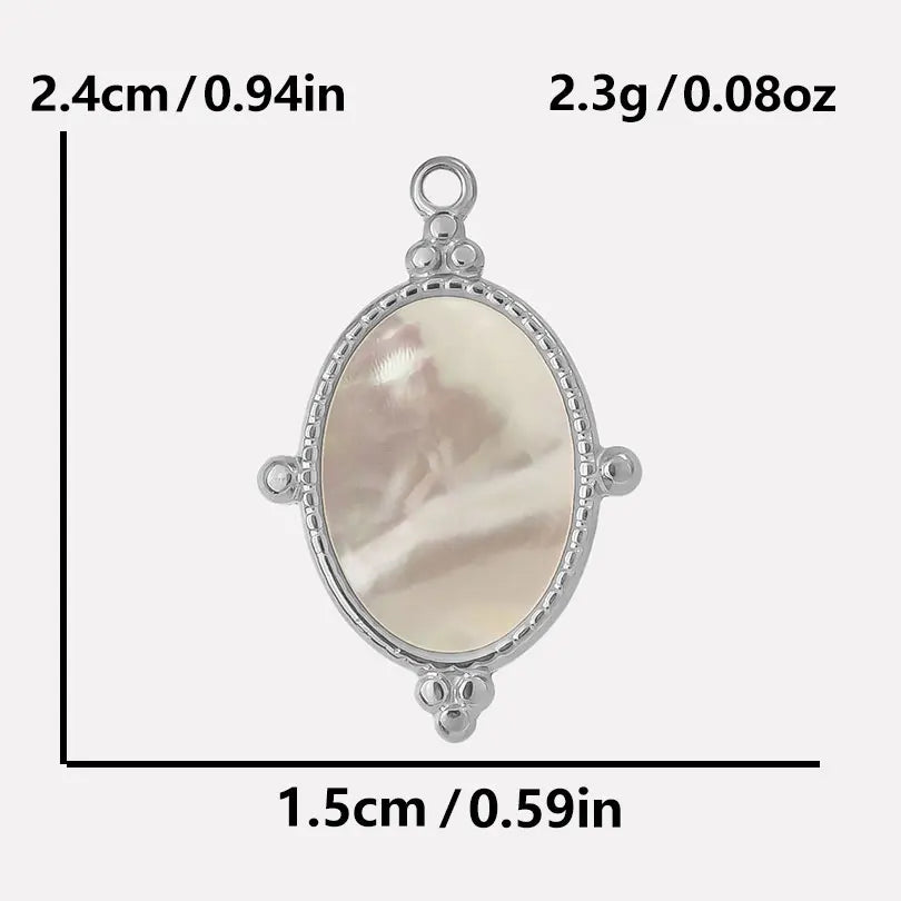 4-5PCS Women Imitation Geometric Stainless Steel Natural Crescent Moon/ Sun/ Heart Pendants