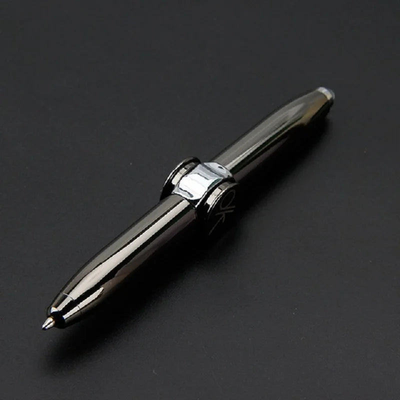 Gyro Metal Multi-Function Stress-Anxiety Relief LED Spinning Ballpoint Pen Fidget Toys/14-18 + Years Older/ Colors-Blue/Red/Silver/Gold/Black