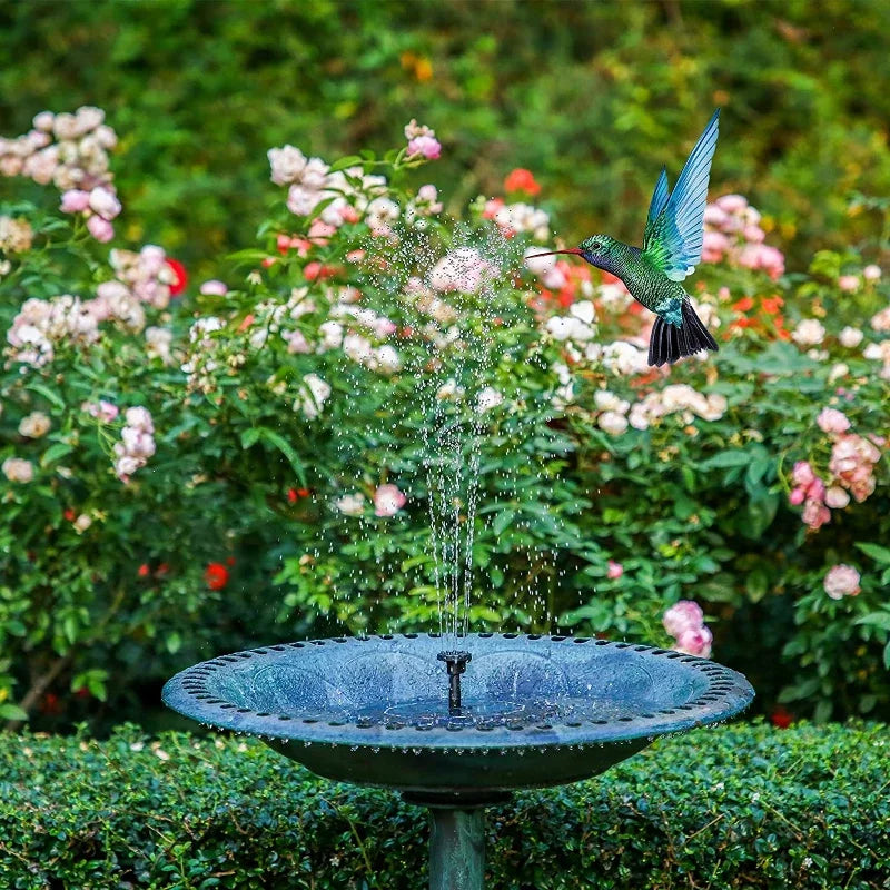 Mini Solar Water Fountain Pool Pond Waterfall Fountain Garden Decoration Outdoor Bird Bath Solar Powered Fountain Floating Water