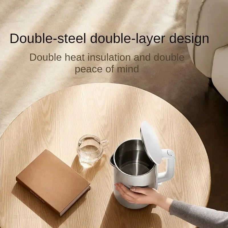 Xiaomi Mijia Stainless Steel Electric Insulated Hot Water Kettles/AC-Powered/Silver/White