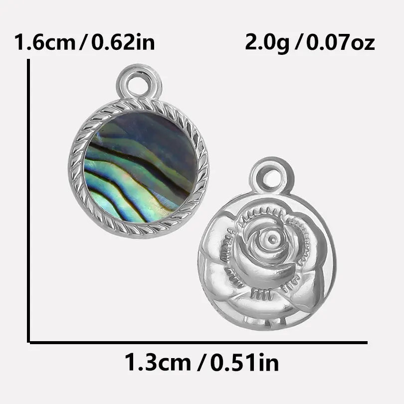 4-5PCS Women Imitation Geometric Stainless Steel Natural Crescent Moon/ Sun/ Heart Pendants
