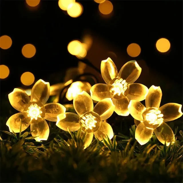 NULL Outdoor Solar-Powered Lithium Battery Dimmable Cool-Warm White LED Multicolor Plastic Crystal-Like Butterfly Shaped Design Light Ropes-Strings/ Bulbs Included