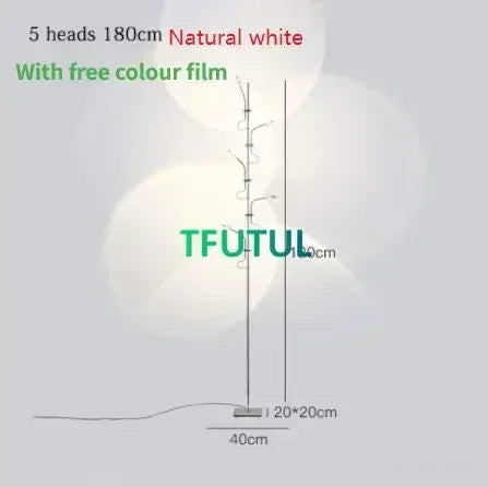 Nordic Iron Rainbows Standing LED Art Projection Wedge Base Floor Lamps/Colors-Black/Silver/Gray/Rainbow Colors/Multicolor