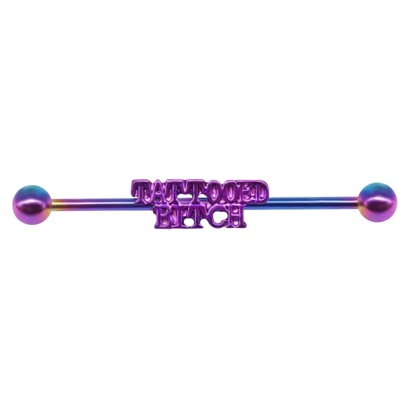 Adults Stainless Steel Straight Rod Body Chain Jewelry/Colors-Multicolor/Black/Purple/Pink/Blue/Green