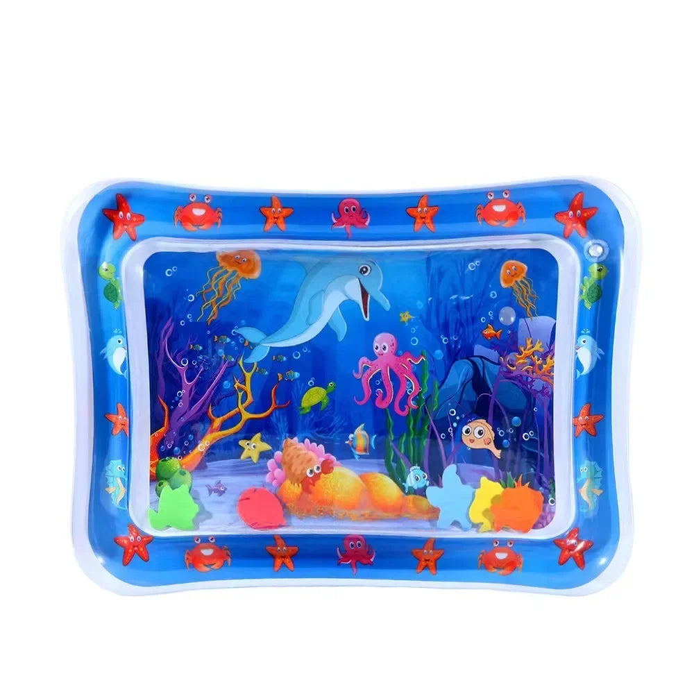 Babies-Toddlers Rectangle-Heart-Star Shapes Inflatable Air-Waterfilled Valves Cute Cartoon Multicolor Ocean Creatures Magic Tummy Time Play Mats/Colors-Multicolor/Animal/Ages: Newborn 0-3 Years Old