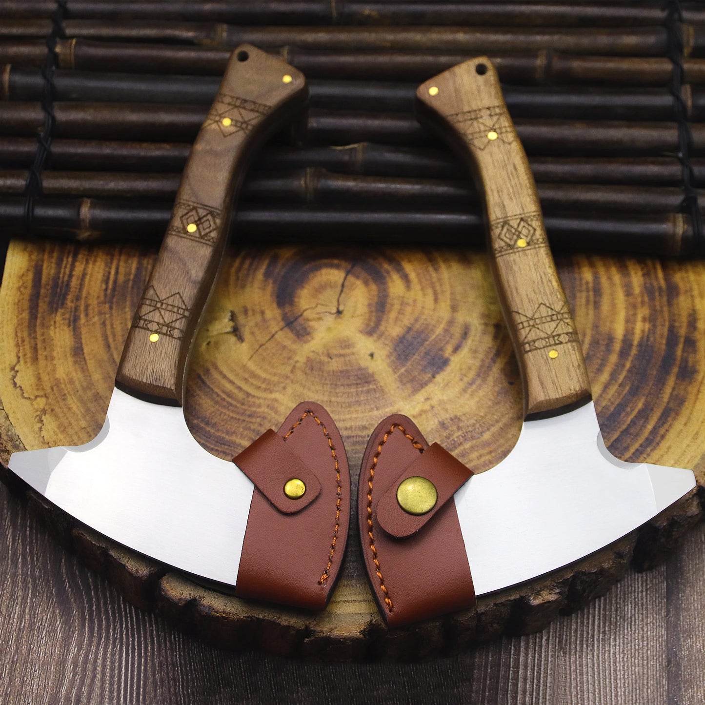WPKOPYA Japanese D2 Outdoor Tactical Sharp multi-purpose hand axe, EDC tool axe, Jungle survival cutting hand axe