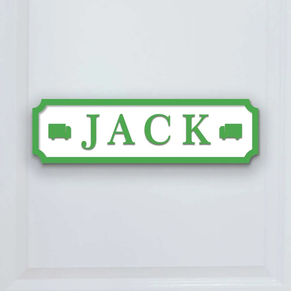 Wood Rectangle Customized Engraved Babies Name Personalized Door Signs/Colors-Black/Pink/Blue/Purple/White/Yellow/Green
