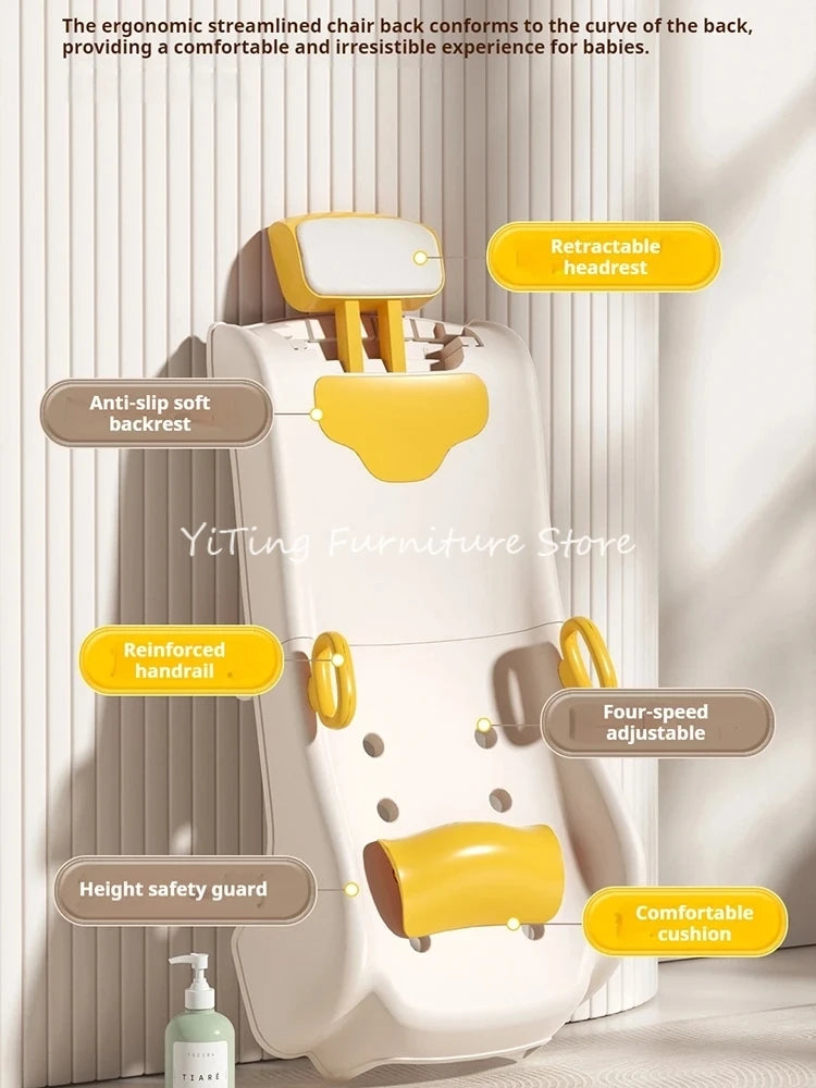 Kids 2-3 Years/Plastic Shampoo Chair/Colors-White/Beige/Yellow/Multicolor