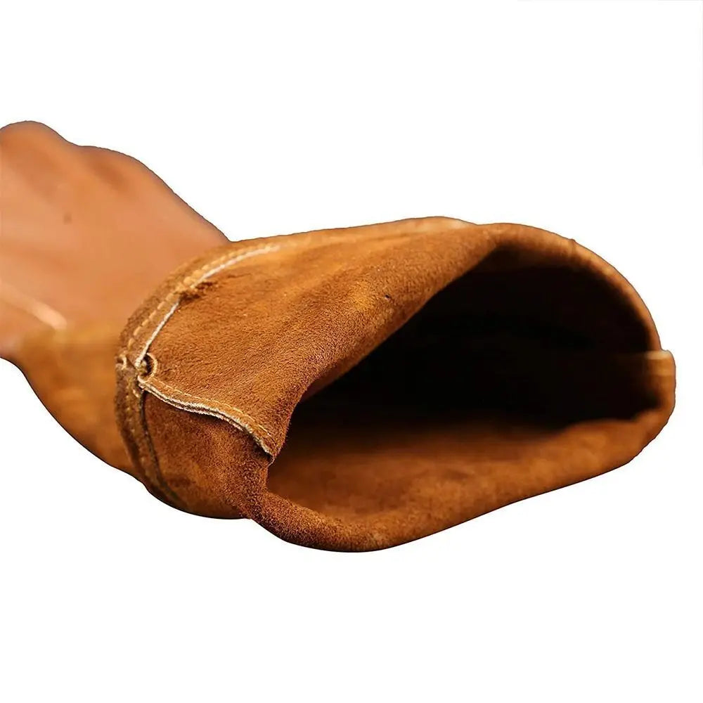 Long Tube Gardening Safety Working Gloves Leather Breathable Gauntlet Pruning Gloves Garden Industrial Protective Work Gloves