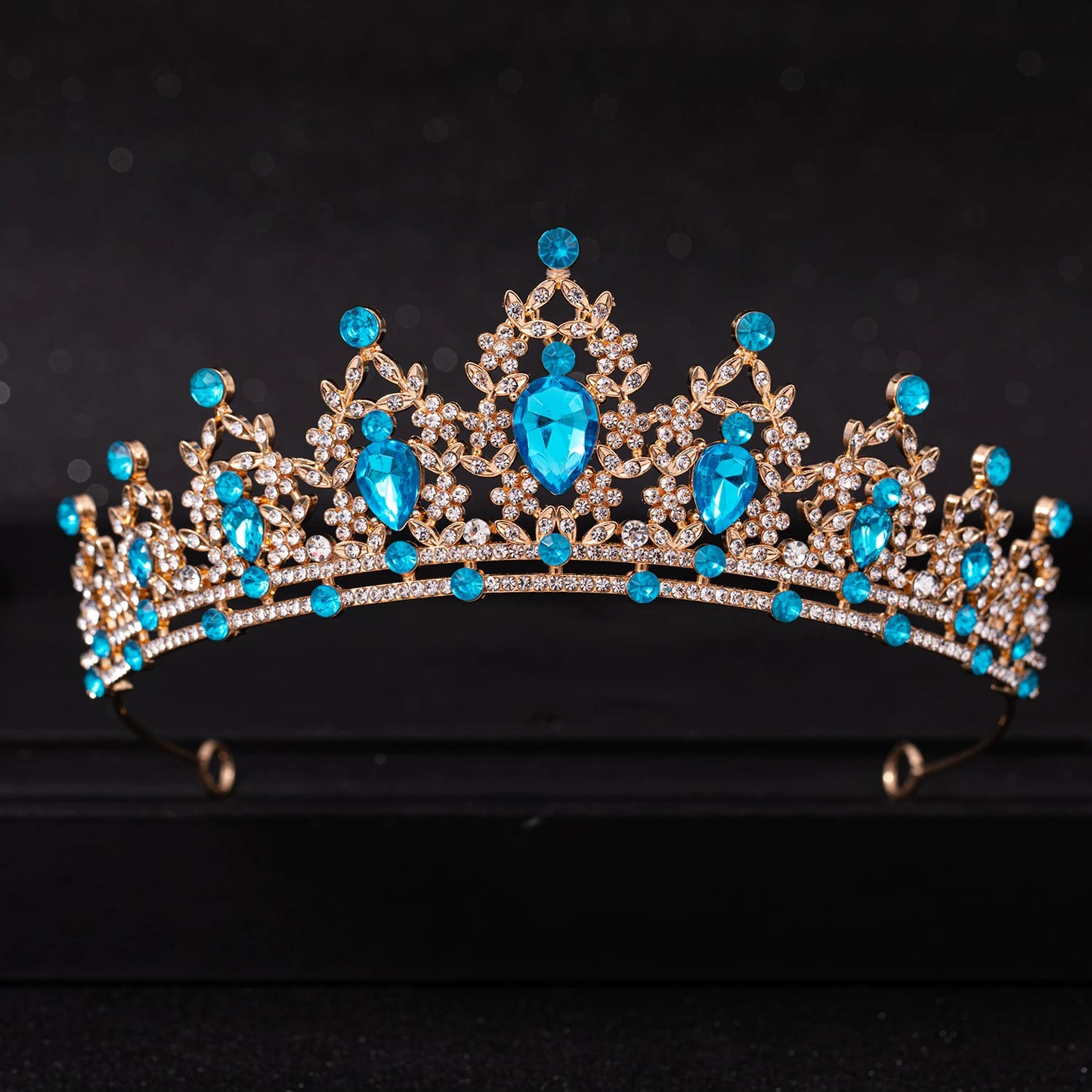 Adult Women Handmade Zinc Alloy Crystal-Rhinestone Bridal Hair Tiaras/Colors-Silver/Red/Blue/Gold/Pink/Floral