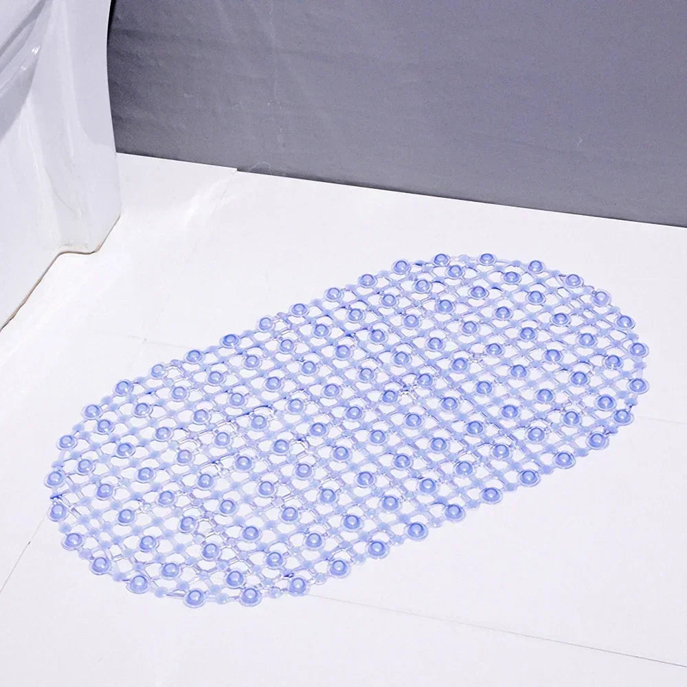 Bathroom Non-Toxic Striped-Geometric Suction Cup Shower-Bathtub PVC Non-Slip Base Mats/Size: 38x68cm/Colors/Purple/Green/White/Blue/Rose Red