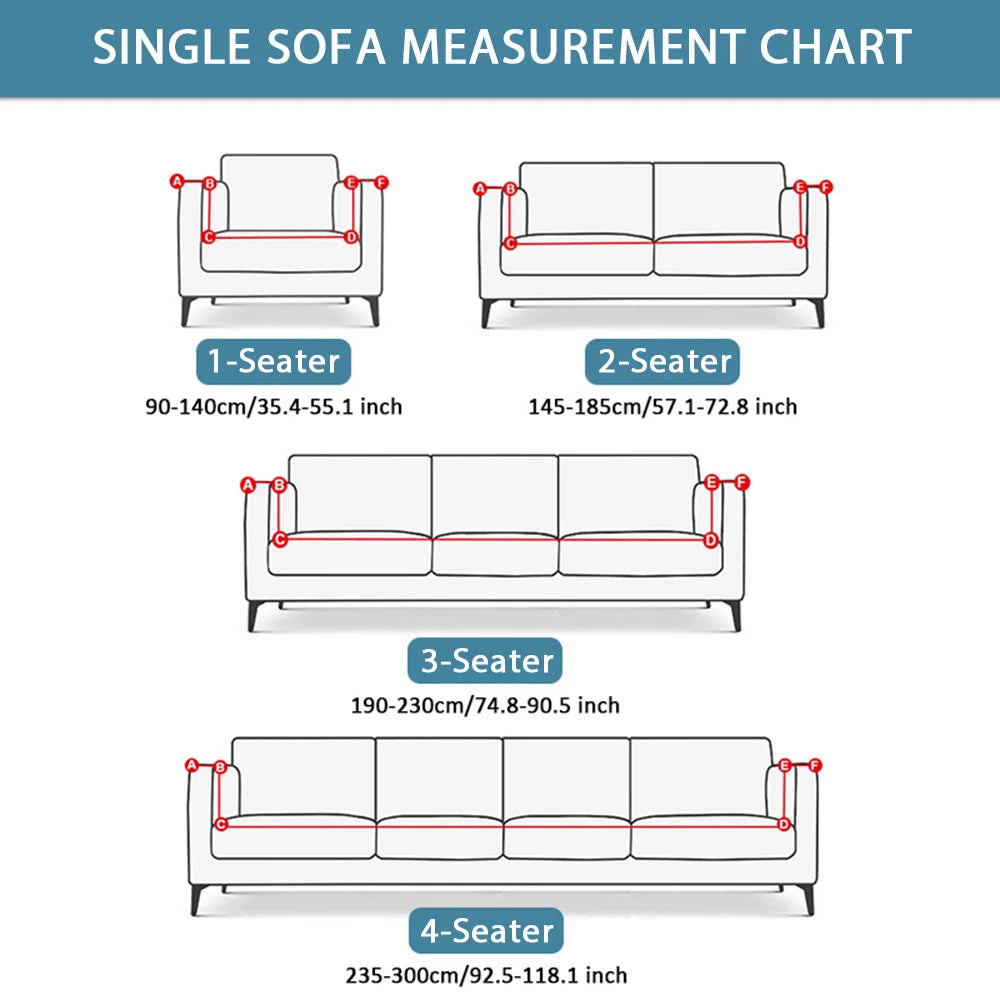 1-4 Seaters Small-X Large Solid Color Printed Polyester-Spandex Elastic Stretch Sofa L-Shape Slipcovers/Colors-Gray/White/Beige/Brown/Pink/Red