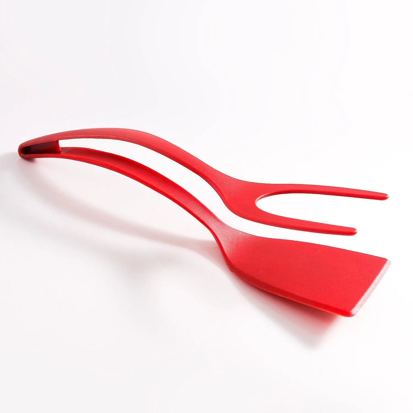 Kitchen Silicone Nylon Handle Non-Slip Two-In-One Frying Spatula Shovel-Clip Holder/Colors-Red/Gray/Black/Multicolor