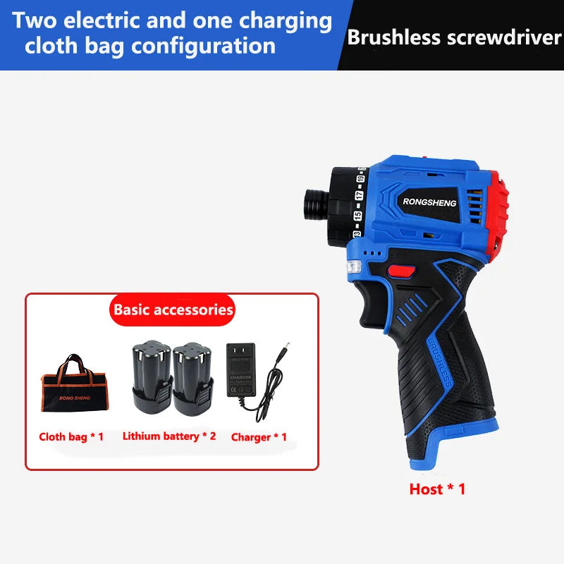 16.8V Brushless Screwdriver Driver Lithium Electric Drill Charging Hand Drill Screwdriver Electric Tool Torque Drill