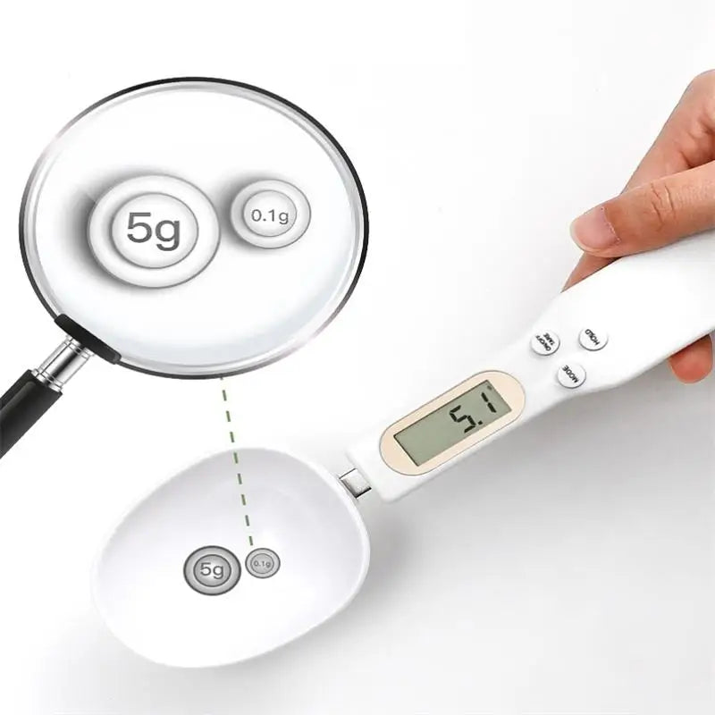 LCD Digital Display Plastic Measurement Adjustable Weighing Spoons/ Colors-White/Pink/Green/Gray/ Red