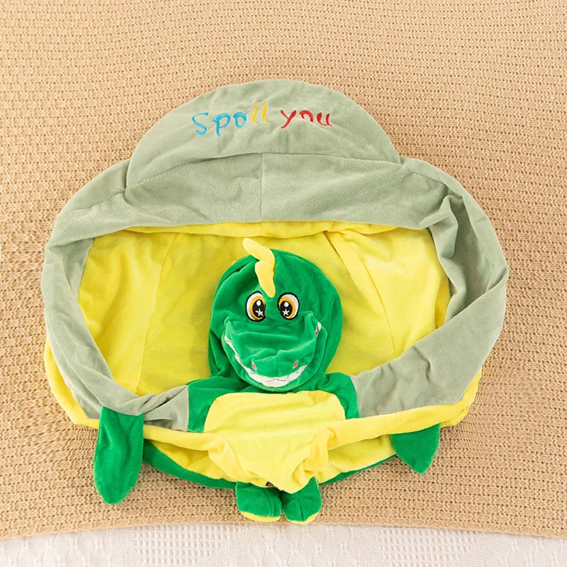 Babies-Toddlers Soft Plush Velvet Fabric Upholstered Padded Electric Embroidery Cute Cartoon Animal Images Anti-Slip Bottom Supported Learning Seat Chairs/Colors-White/Blue/Pink/Yellow/Striped/Multicolor/Checkered/Animals