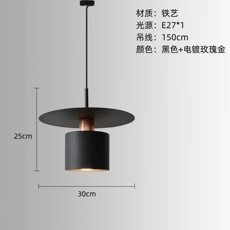 Modern Geometric LED Pendant Cord Hanging Ceiling Lights/Colors-Black/White/Bulb Not Included/ E27 Bulb Size