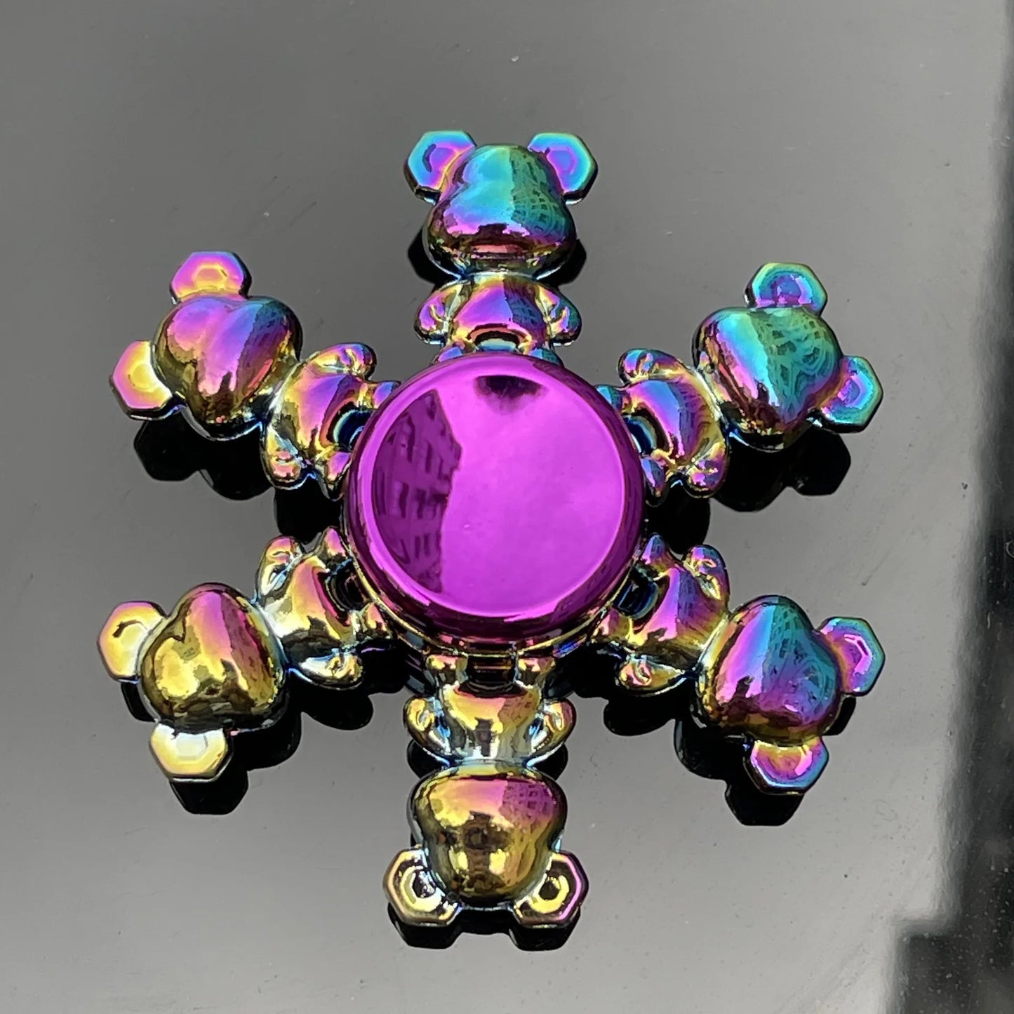 Rainbow High Speed Stainless Steel Bearings Spinning Fidget Toys For Adult Teens/ Ages 13-18 Years Old or Older/Colors-Multicolor/Rainbow/Purple