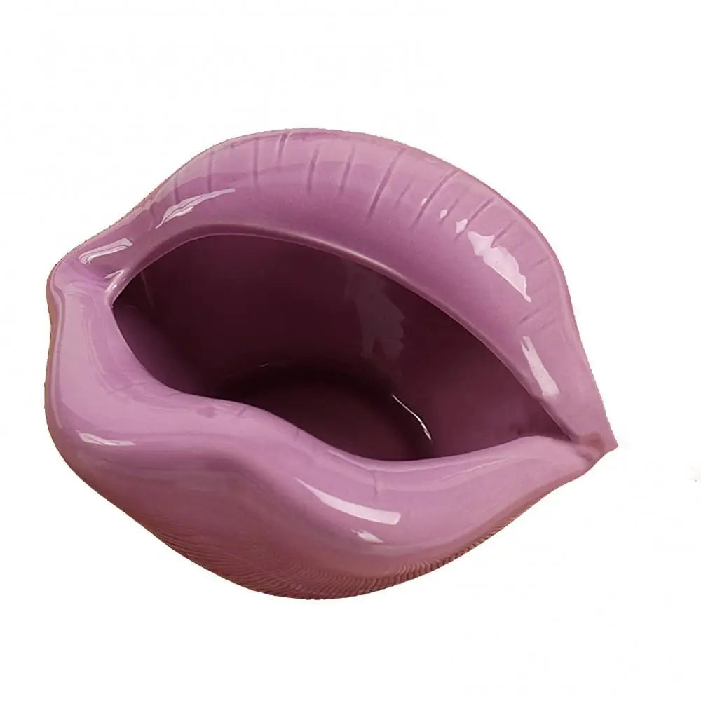 Cute Cigar Ashtray Lips Ceramic Ashtray Creative Flower Pot Trendy Desktop Mouth Ash Tray Statue Home Decoration Boyfriend Gift