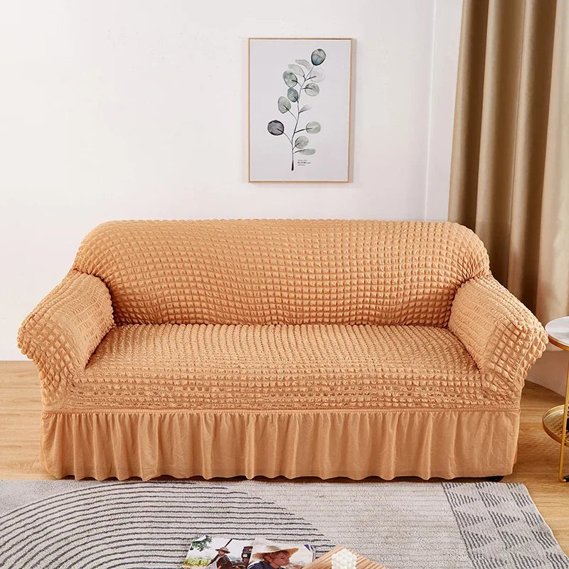 Seersucker Sofa Cover Elastic Sofa Slipcover adjustable Sofa Cover Furniture Protector For Living Room Bedroom Office Home Decor