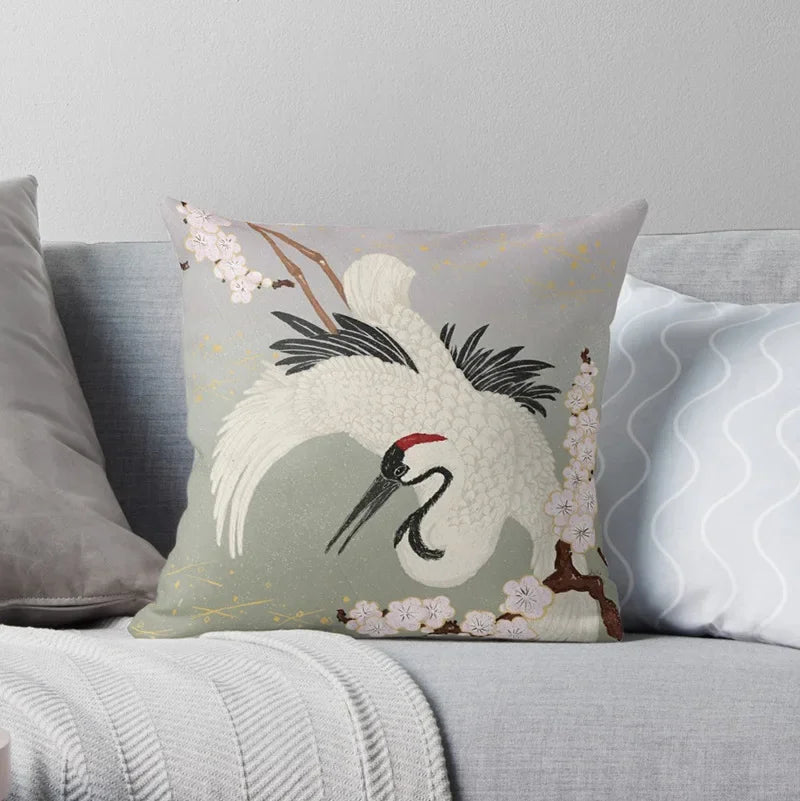 100% Polyester Square Chinese Style Pillowcases/Colors-Animal/Red/Multicolor/Yellow/White/Navy/Gray