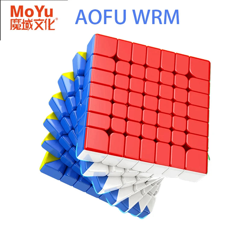 No-EN-Name-Null Kids-Adults 3D Small Square Lightweight Anti-Jam Adjustable Tension Plastic Rubik Cube Magnetic Fast Speed Multicolor Mechanical Puzzle Cube Toys/ Ages: 6-18 Years Old + Older/Colors-Red/Yellow/Clear/Blue/Multicolor/ Type: 7 x 7