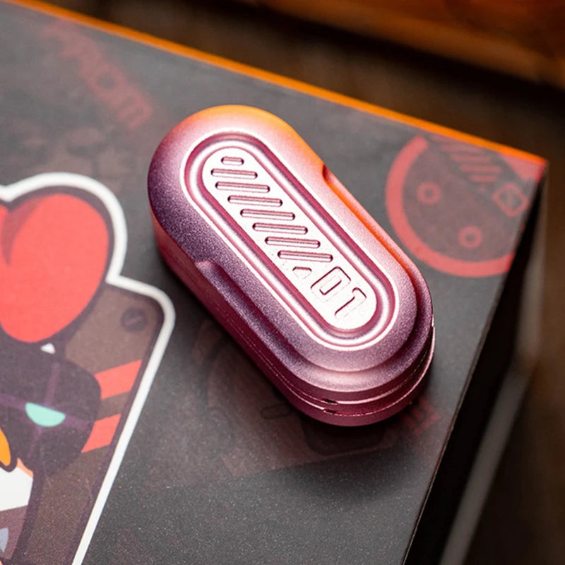 Three-Layer Mini Pod Haptic Slider Aluminum Alloy EDC Anti-Anxiety-Stress Adult Fidget Toys/Ages: 18 + Years Old/Colors-Red/Pink/Green/Blue