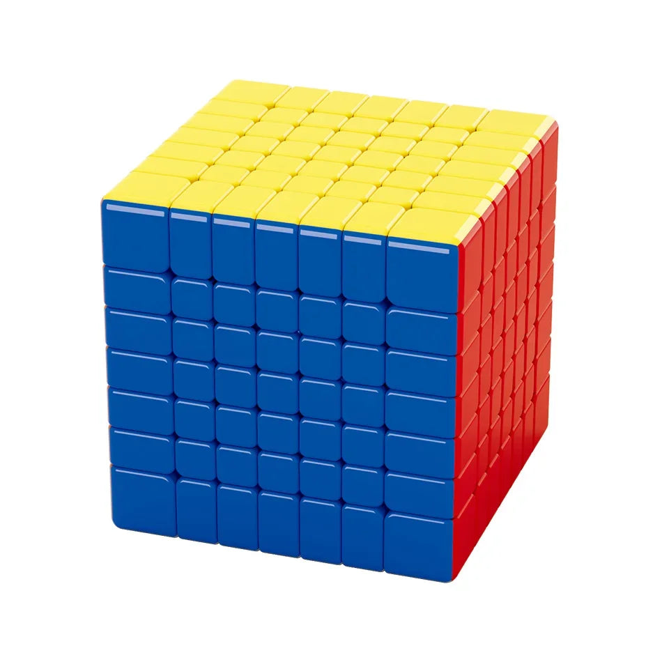 NULL Kids Multicolor Plastic Square Shaped 3D Sequential 7 V2M Magnetic Mechanical Puzzle Rubik Cube Toys/Ages: 3-14 Years Old + Older/Colors-Blue/Clear/Red/Multicolor/Yellow/Black/Geometric