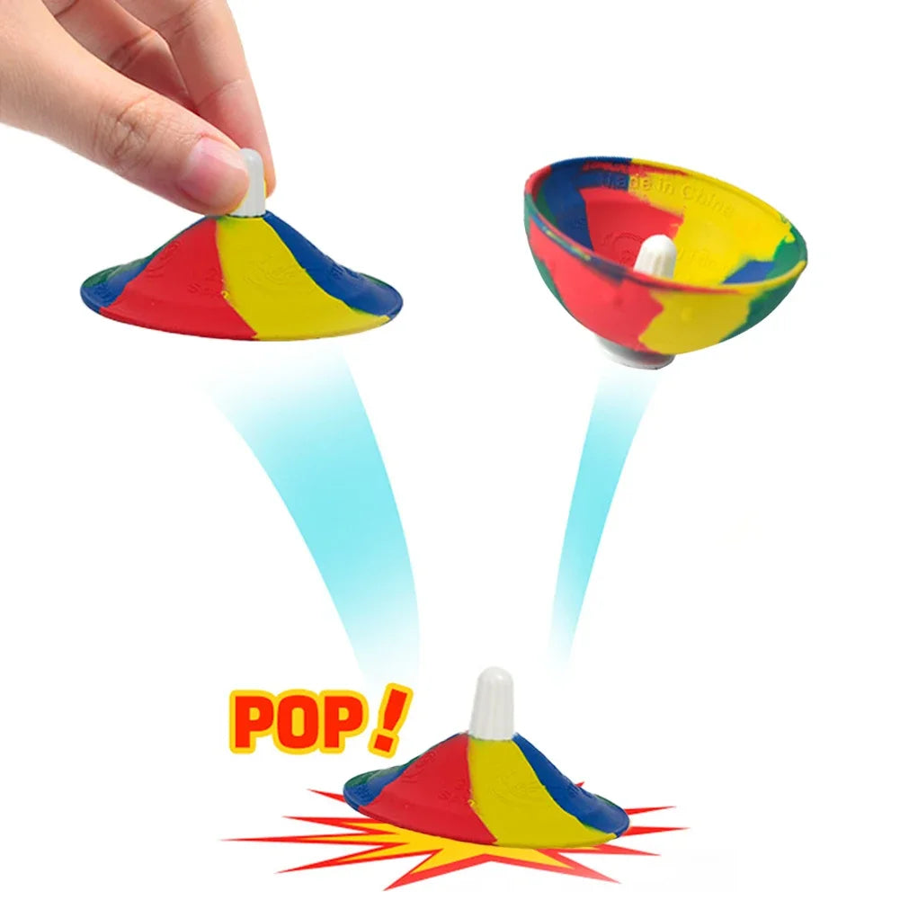 Camouflage Color Finger Play-Press POPS Inward Spin Down Rubber Bouncing Bowl Shape Novel Fidget Toys/Colors-Red/Camouflage/Multicolor/Ages: 13-18 + Years Older