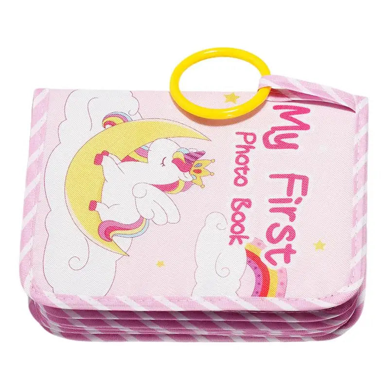 Pink Babies My First Photo Book Cloth Keepsake Little Unicorn Loose-Leaf Saddle-Stitched Photo Albums /Colors-Pink/Striped