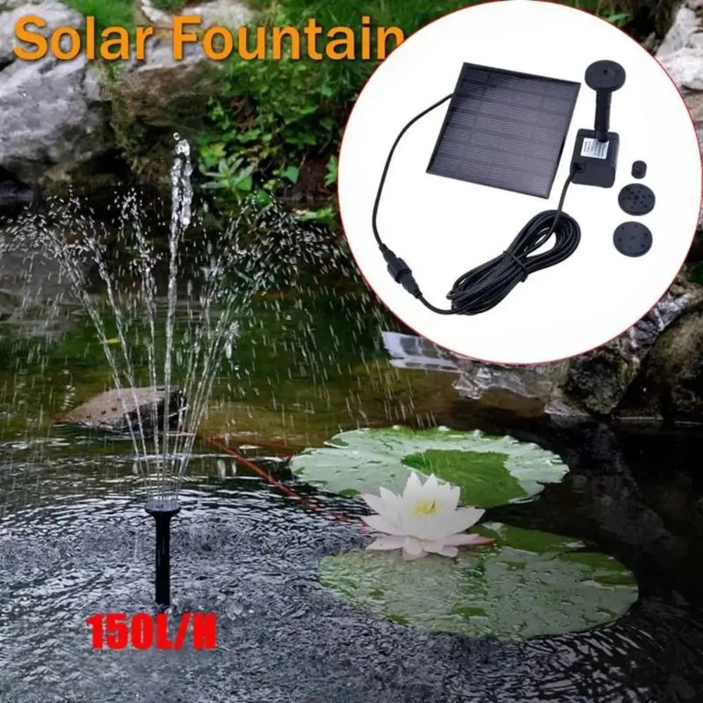 1.4W Mini Solar Fountain Pump Power Panel Kit Solar Panel Water Pump for Garden Pool Water Fountain Indoor Bird Bath Outdoor