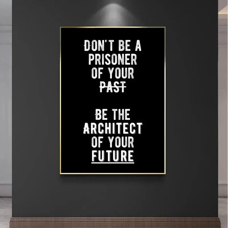 Unframed Modern Rectangle Canvas Black-White Letters Inspirational Quote Prints/Many Sizes