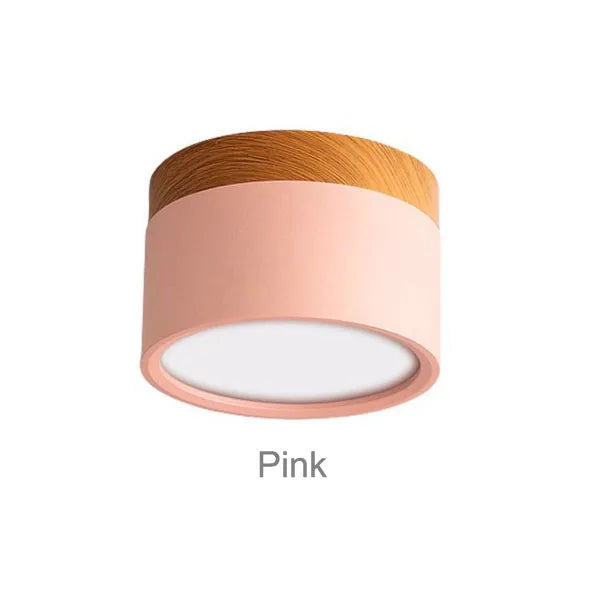 Modern Aluminum LED Warm-Cool White Downlight Dimmable Round Mounted Ceiling Spotlights/Colors-Green/White/Black/Blue/Yellow/Gray