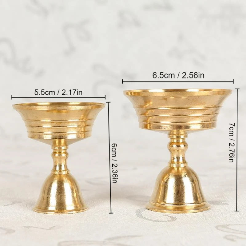 Decorative Gold Brass Tealight Candleholders/Sizes: S-L